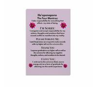 HGETJOHXEM Ho'oponopono Healing Mantra Poster - I'm Sorry Please Forgive Me Thank You I Love You Canvas Wall Art for Bedroom Yoga Studio(Framed,12x18inch(30x45cm))
