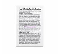 HGETJOHXEM How to Fix Heart Monitor Issues Poster Infographic Guide for Medical Equipment(Framed,12x18inch(30x45cm))