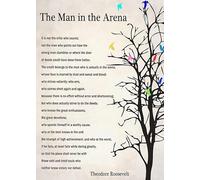 HGETJOHXEM Inspirational Office Wall Art - The Man In The Arena Theodore Roosevelt Quote on Framed Canvas, Motivational Print for Study, Library and Home Office Decor(Framed,16x24inch(40x60cm))