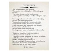 HGETJOHXEM Inspirational Quote Wall Art from The Prophet, Kahlil Gibran Framed Poem Print, Motivational Literary Decor for Office Study Room, On Love & Life(Framed,16x24inch(40x60cm))