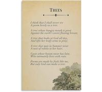 HGETJOHXEM Inspirational Tree Nature Poem Canvas Poster Wall-Art for Living Room Bedroom Home Decor(Unframed,16x24inch(40x60cm))