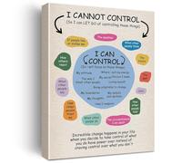 HGETJOHXEM Inspirational What I Can and Cannot Control Canvas Art for Home and Study Room(Framed,12x18inch(30x45cm))