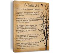 HGETJOHXEM Minimalist Psalm 23:1 Print - Modern Calligraphy Bible Verse on Canvas, Simple & Elegant Christian Wall-Art for Contemporary Bedroom or Entryway(Unframed,16x24inch(40x60cm))