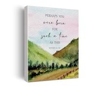 HGETJOHXEM Modern Watercolor Christian Art Esther 4:14 Canvas Print Such a Time as This Inspirational Wall Decor Home Office(Unframed,16x24inch(40x60cm))