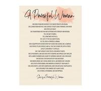 HGETJOHXEM Motivational Poster for Powerful Women, Inspirational Quote Wall Art for Office Decor, Empowering Affirmations Print for Home & Gift(Unframed,16x24inch(40x60cm))