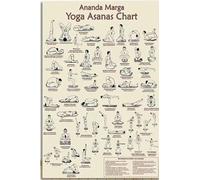 HGETJOHXEM Peaceful Yoga Journey Wall-Art, Unframed Abstract Canvas Painting, Spiritual Sanctuary Decor for Home Office, Gift for Her Him (Unframed,08X12inch(20X30cm))