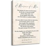 HGETJOHXEM Poem Poster: A Measure of a Man, Framed Canvas Wall-Art with Inspiring Quote, Home Decor for Den, Office, and Bedroom(Framed,12x18inch(30x45cm))