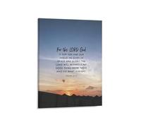 HGETJOHXEM Psalms 84:11 Wall-Art, Bible Verse Canvas Poster, Inspirational Scripture Print for Christian Home, Farmhouse Living Room Gift(Unframed,12x18inch(30x45cm))