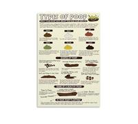 HGETJOHXEM Reference Poster, The Complete Bristol Stool Chart Guide, Healthcare Professional or Patient Education Material for Office or Home Use(Framed,16x24inch(40x60cm))