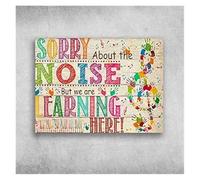 HGETJOHXEM Sorry About The Noise But We Are Learning Here Music Class Poster Teacher Must Haves Classroom Decor(Framed,16x24inch(40x60cm))