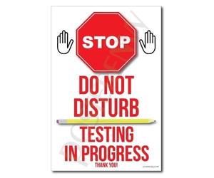 HGETJOHXEM Standardized Testing Do Not Enter Sign, Stop Quiet Exam in Progress Poster for School Door, Bulletin Board Notice for State Assessment Weeks(Framed,16x24inch(40x60cm))
