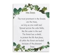 HGETJOHXEM The Poem as a Tree Canvas Art Print for Reflective Home Office and Philosophers Study Decor(Unframed,08x12inch(20x30cm))
