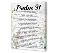 HGETJOHXEM The Promises of Psalm 91 - Typography Art Print, Serene and Inspiring Bible Verse Decor for Bedroom or Space(Unframed,12x18inch(30x45cm))