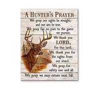 HGETJOHXEM Vintage Hunter's Prayer Tin Sign - Rustic Aluminum Metal Poster for Man Cave, Garage, and Cabin Decor(Unframed,08x12inch(20x30cm))