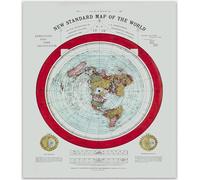HGETJOHXEM Vintage World Map Print - Alexander Gleason's 1892 Design, Alternative Geography Poster, Retro Classroom Decor, Man Cave or Eclectic Home Interior Art(Unframed,12x18inch(30x45cm))