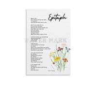 HGETJOHXEM “When I Die” Merrit Malloy Poem Art, Epitaph Quote on Canvas, Thoughtful Wall Decor for Remembrance, Library or Personal Space(Unframed,12x18inch(30x45cm))