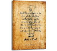 HGETJOHXEM Wow What a Ride Vertical Wall Art - Hunter S Thompson Life Quote Poster, Inspirational Kitchen Decor, Motivational Print for Living Room, Home Office Aesthetic(Framed,16x24inch(40x60cm))