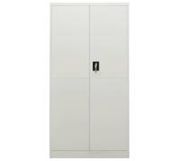 HGFDCBK Armoire à casier en acier avec 4 étagères Gris clair 90 x 40 x 180 | Design industriel, espace de rangement pour vêtements, balai, aspirateur, cannes à pêche, penderie, armoire de rangement