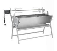 HGFDSAWE Barbecue à charbon de bois avec broche rotative en fer et acier | Avec moteur électrique, brochette réglable en hauteur, grande surface de cuisson, stable