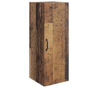 HGFDVCMR Armoire murale aspect bois vieilli 33 x 34,5 x 90 cm | Armoire suspendue fine avec poignée en métal pour couloir et salon. Offre un rangement compact grâce à 2 étagères solides.