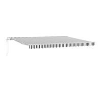HGFDVCMR Auvent électrique automatique avec télécommande - 450 x 300 cm - Bras articulé - En aluminium - Avec manivelle - Pour terrasse, balcon et jardin - Anthracite et blanc