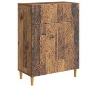 HGFDVCMR Buffet aspect bois vieilli - 66 x 34,5 x 90 cm - Commode | Buffet compact avec tiroir et 2 étagères, idéal pour un espace de rangement dans le salon, le couloir ou la salle à manger.
