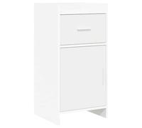 HGFDVCMR Buffet blanc 40 x 36 x 80 cm Commode avec porte et tiroir | Armoire d'appoint compacte blanche pour couloir, salle à manger ou salon avec poignées en métal et répartition des