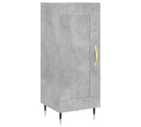 HGFDVCMR Buffet gris béton - 34,5 x 34 x 90 cm - Commode avec porte et | Étagère d'appoint fine effet béton pour chambre à coucher : rangement peu encombrant avec 3 compartiments et porte robuste.