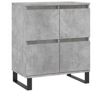 HGFDVCMR Buffet gris béton 60 x 35 x 70 cm Commode avec pieds en fer | Armoire d'appoint compacte au look industriel pour le salon et la chambre à coucher avec étagère robuste et beaucoup d'espace