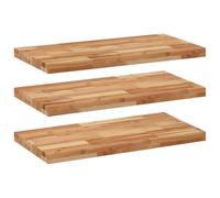 HGFDVCMR Lot de 3 étagères flottantes en bois d'acacia massif 100 x 40 x 4 | L'étagère murale polyvalente Trio en bois véritable huilé pour salon, chambre à coucher et cuisine crée un espace de