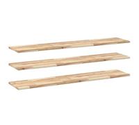 HGFDVCMR Lot de 3 étagères flottantes en bois d'acacia massif non traité | Étagère murale polyvalente en véritable bois d'acacia pour le salon et la chambre à coucher. Étagères en bois