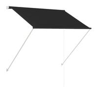 HGFDVCMR Store rétractable - 100 x 150 cm - Anthracite - Store de fenêtre manuel avec chaînette - Store vertical réglable en acier et polyester pour balcon, terrasse et jardin