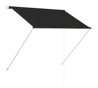 HGFDVCMR Store rétractable - 150 x 150 cm - Anthracite - Store vertical en polyester et acier pour fenêtre, balcon et terrasse - Protection solaire réglable avec manivelle