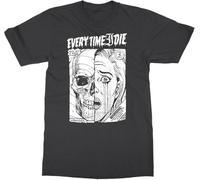 HGFFYHBJK CHICUN Every Time I Die - Scream Men's Plain White t Shirt Black Manches Courtes(Small)