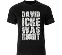 HGFFYHBJK David Icke Was Right Conspiracy Men's T Shirt Black Manches Courtes(X-Large)