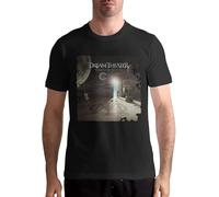 HGFFYHBJK Dream Theater-Black Clouds Silver Linings Men's Funny Short Sleeve Music Band Shirt Shirt Black Manches Courtes(3X-Large)
