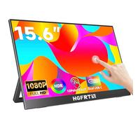 HGFRTEE Écran Tactile 15,6 Pouces, 1920 x 1080 WUXGA, écran Tactile 16:09,10 Points, IPS, Grand Angle de 170°, sRGB 66%, 60 Hz, Haut-Parleur, USB-C, Mini-HDMI, VESA, Support Pliable, Windows