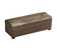 HGFVNFVKHA Banc de Rangement en Cuir avec Siège Rembourré Multifonctionnel, Idéal pour L'entrée, Le Salon, La Chambre à Coucher et pour se Chausser(Light Tan,55.1in/140cm)