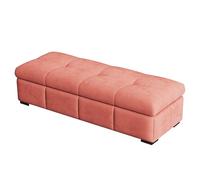 HGFVNFVKHA Banc de Rangement Rembourré, Banc Entree avec Mousse Haute Résilience et Espace de Rangement Dissimulé, Idéal pour Le Salon, La Chambre ou Le Couloir(Pink,23.6in/60cm)
