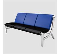 HGFVNFVKHA Banc de Salle D'attente avec Accoudoirs, Revêtement en Cuir Ergonomique, Idéal pour Les Bureaux, Les Cliniques, Les Aéroports et Bien Plus Encore(Blue,72.8in/185cm)