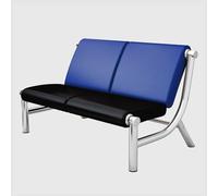 HGFVNFVKHA Banc de Salle D'attente avec Accoudoirs, Revêtement en Cuir Ergonomique, Idéal pour Les Bureaux, Les Cliniques, Les Aéroports et Bien Plus Encore(Blue,51.1in/130cm)
