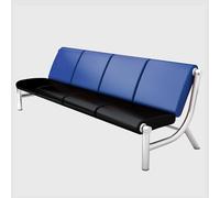 HGFVNFVKHA Banc de Salle D'attente avec Accoudoirs, Revêtement en Cuir Ergonomique, Idéal pour Les Bureaux, Les Cliniques, Les Aéroports et Bien Plus Encore(Blue,94.4in/240cm)