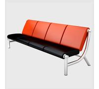 HGFVNFVKHA Banc de Salle D'attente avec Accoudoirs, Revêtement en Cuir Ergonomique, Idéal pour Les Bureaux, Les Cliniques, Les Aéroports et Bien Plus Encore(Orange,94.4in/240cm)
