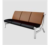 HGFVNFVKHA Banc de Salle D'attente avec Accoudoirs, Revêtement en Cuir Ergonomique, Idéal pour Les Bureaux, Les Cliniques, Les Aéroports et Bien Plus Encore(Brown,72.8in/185cm)