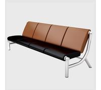 HGFVNFVKHA Banc de Salle D'attente avec Accoudoirs, Revêtement en Cuir Ergonomique, Idéal pour Les Bureaux, Les Cliniques, Les Aéroports et Bien Plus Encore(Brown,94.4in/240cm)