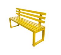 HGFVNFVKHA Banc Exterieur Résistant aux Intempéries, Banc de Jardin en Soudure Intégrée, Banc en Métal de Différentes Couleurs, pour s'asseoir dans Le Parc, Le Porche(Yellow,120cm/47.2in)