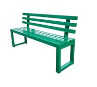 HGFVNFVKHA Banc Exterieur Résistant aux Intempéries, Bancs de Jardin en Soudure Intégrée, Banc en Métal de Différentes Couleurs, pour s'asseoir dans Le Parc, Le Porche(Green,150cm/59in)