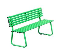 HGFVNFVKHA Bancs D'extérieur, Banc de Jardin avec Dossier et Structure Métallique Résistante Aux Intempéries, Idéal pour Les Jardins, Balcons, Parcs et Espaces Publics(Green,150cm)