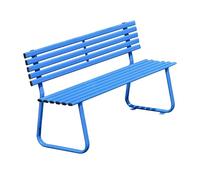 HGFVNFVKHA Bancs D'extérieur, Banc de Jardin avec Dossier et Structure Métallique Résistante Aux Intempéries, Idéal pour Les Jardins, Balcons, Parcs et Espaces Publics(Blue,150cm)