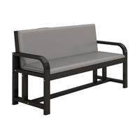HGFVNFVKHA Chaise D'attente Ergonomique, Banc de Réception avec Structure en Acier au Carbone Renforcé, Dossier Réglable, Idéale pour Les Bureaux, Les Réceptions, Les Cliniques(Gray,59in/150cm)